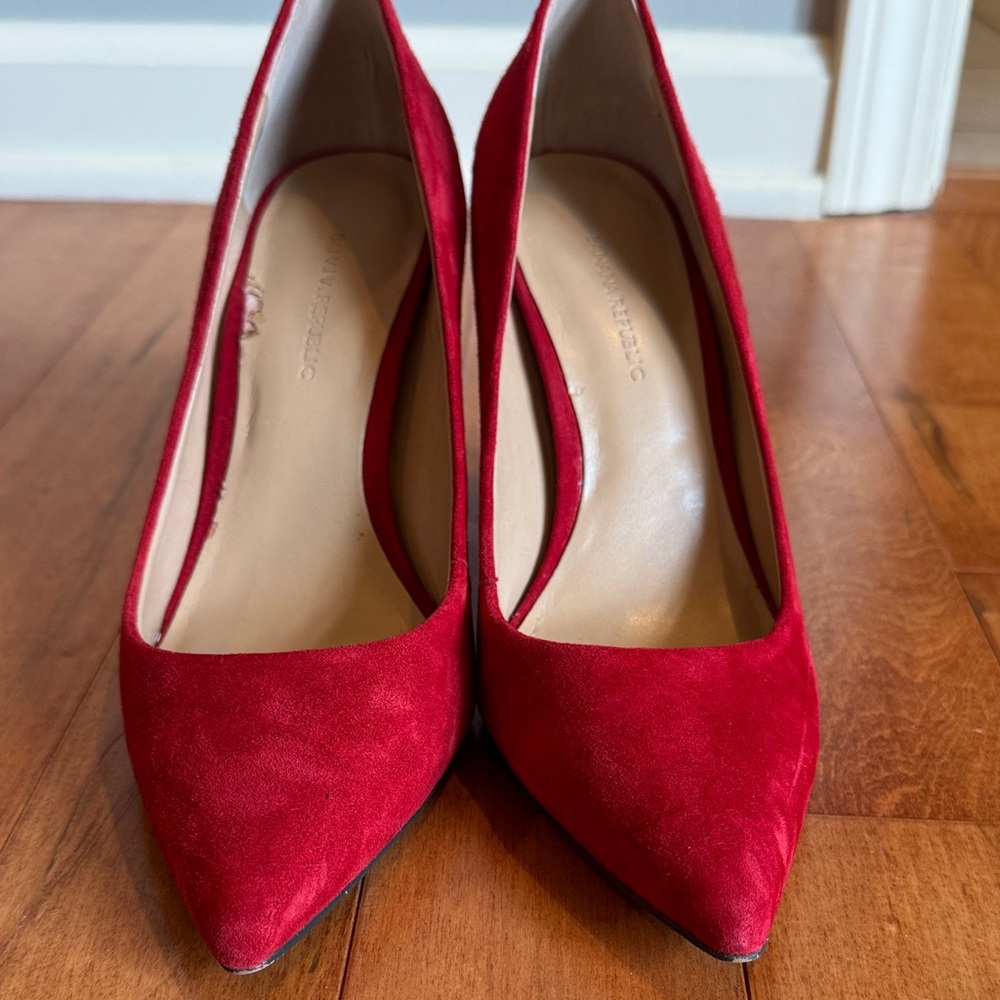 Banana Republic Red Suede Heels